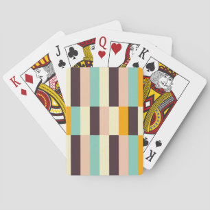 Colorful geometric pattern with vertical stripes playing cards