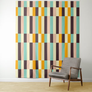 Colorful geometric pattern with vertical stripes  tapestry