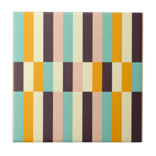 Colorful geometric pattern with vertical stripes tile