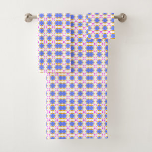 Colorful geometric patterned towels