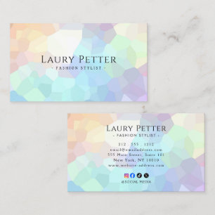 Colorful Geometric Retro Professional  Business Card