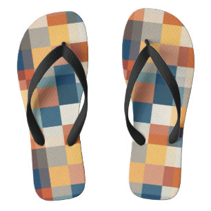 Colorful geometric shapes seamless jandals