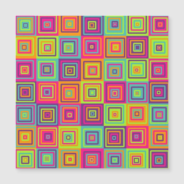 Colorful Geometric Squares (Front)