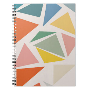 Colorful Geometric Triangle Pattern Design Notebook