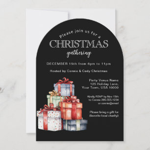 Colorful Gift Packages Christmas Party Invitation