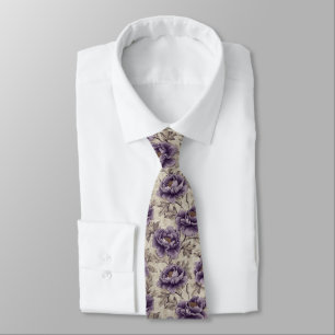 Colorful Gifts For Him Peonies Tie