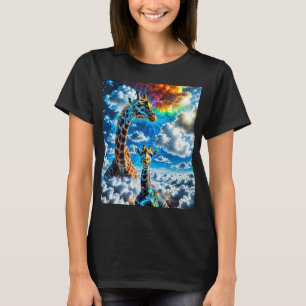 Colorful Giraffes - Heads in the Clouds T-Shirt