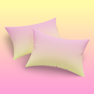 Colorful Girls Pastel Pink Yellow Gradient Pillowcase