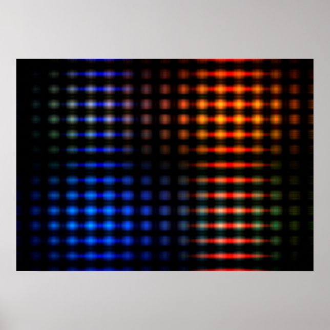 Colorful glowing lights poster (Front)