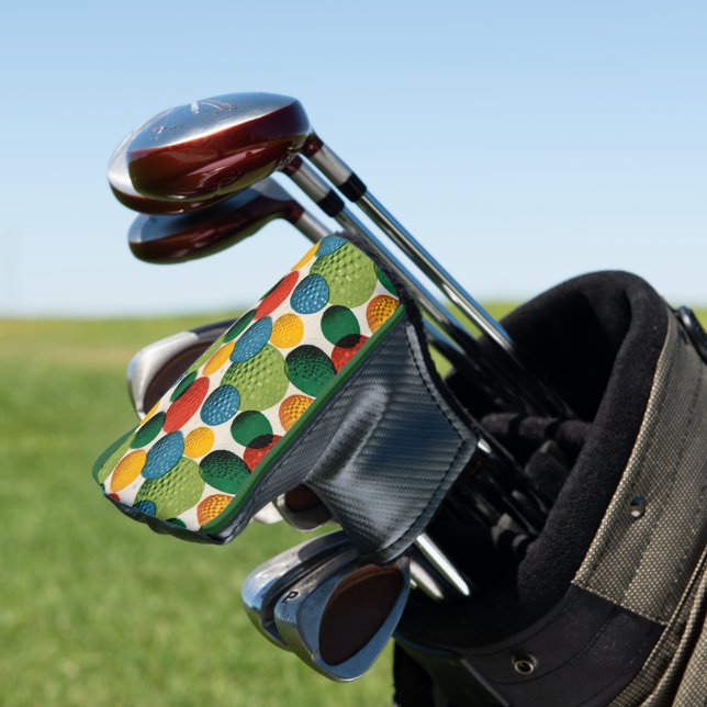 Colorful Golf Ball Pattern Head Cover (In Situ)