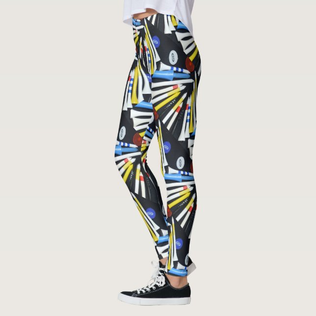 Colorful Golf Tees, Leggings (Left)
