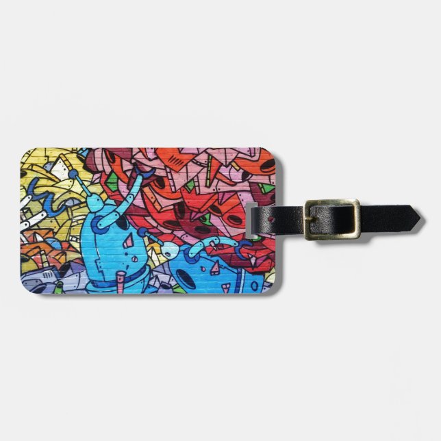 Colorful Graffiti Art Luggage Tag (Front Horizontal)