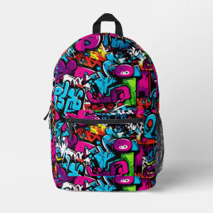 Colorful Graffiti Art  Printed Backpack