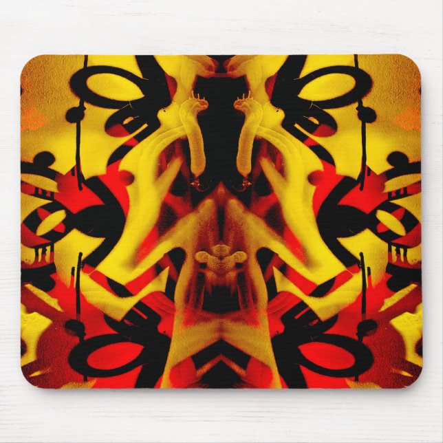 Colorful graffiti pattern mouse pad (Front)