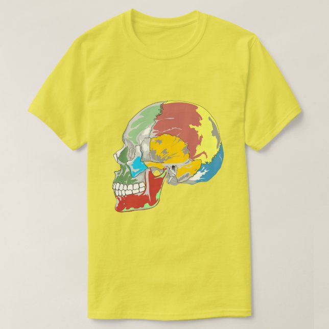 COLORFUL GRAPHIC SKULL DESIGN T-Shirt (Design Front)