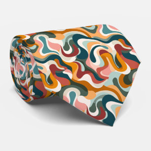 Colorful Groovy Retro Neck Tie