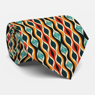 Colorful Groovy Retro Neck Tie
