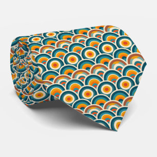 Colorful Groovy Retro Neck Tie