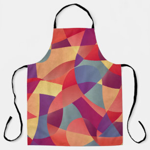 Colorful Grunge: Geometric Triangles Background Apron