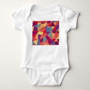 Colorful Grunge: Geometric Triangles Background Baby Bodysuit