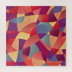 Colorful Grunge: Geometric Triangles Background Jigsaw Puzzle