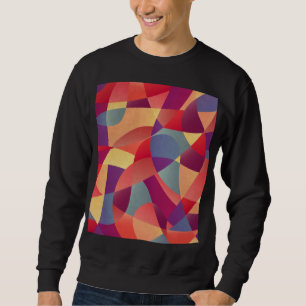 Colorful Grunge: Geometric Triangles Background Sweatshirt