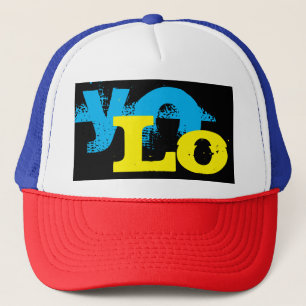colorful grunge YOLO lettering Trucker Hat