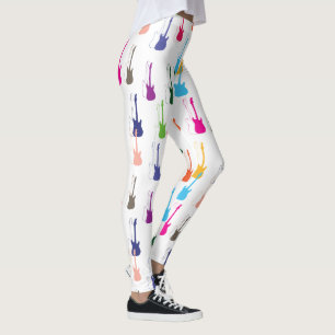 COLORFUL GUITAR PATTERN LEGGINGS