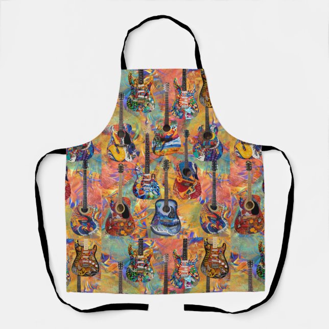Colorful Guitars-Electric Guitars-Acoustic Guitars Apron (Front)
