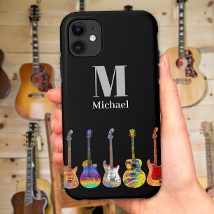 Colorful Guitars Monogram Case-Mate iPhone Case