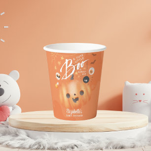 Colorful Halloween Baby Shower Boo Themed Paper Cups