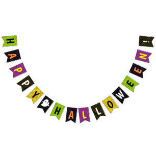 Colorful Halloween Chandelier Patterns Party Bunting
