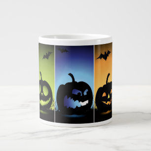 Colorful Halloween Pumpkins Large Coffee Mug