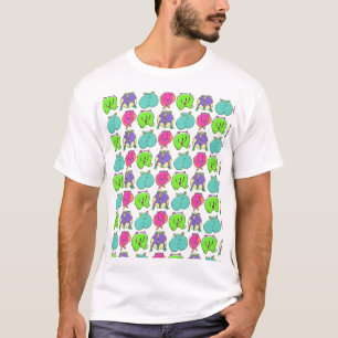 Colorful Hamster Butts Pattern T-Shirt