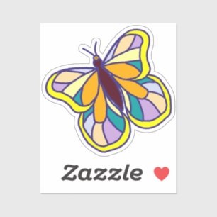 Colorful Hand-Drawn Butterfly Yellow