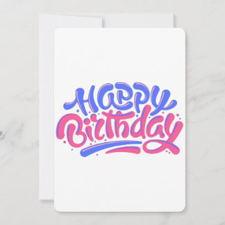 Colorful Hand-Lettered Happy Birthday Design Invitation