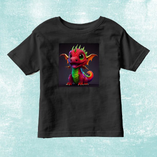 Colorful Happy Baby Dragon size 2T to 6T Toddler T-Shirt