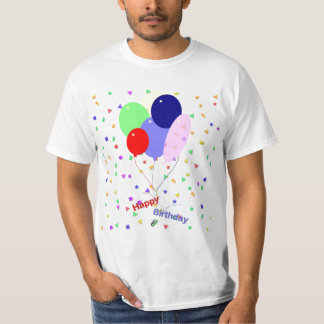 Colorful Happy Birthday Balloons T-Shirt