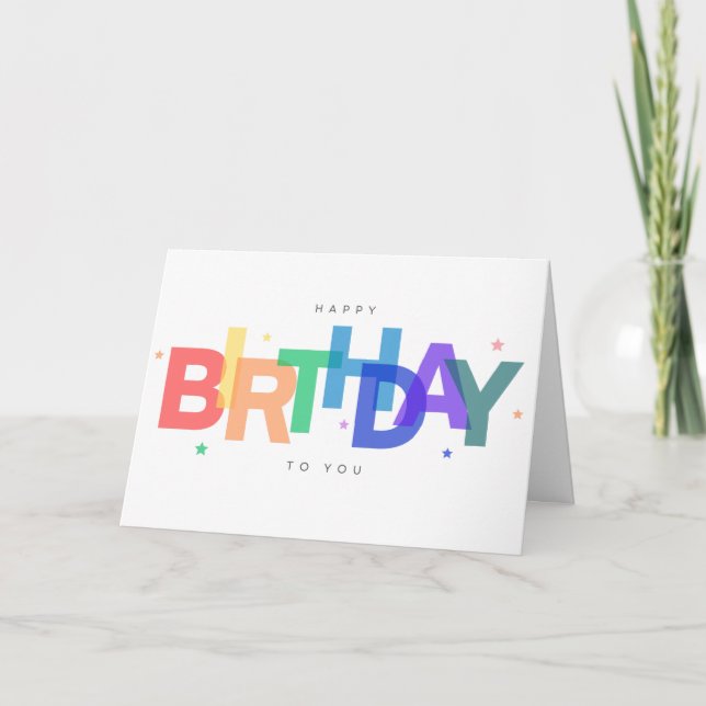 Colorful Happy Birthday Card (Front)