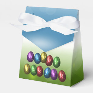 Colorful Happy Easter Eggs Favour Box