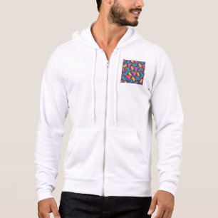 Colorful Happy Feet Socks Pattern Hoodie