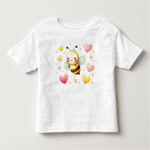 Colorful Happy Little Honey Bee Cute Toddler T-Shirt