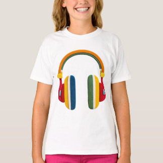 Colorful Headphones – Fun Music Design for Kids  T-Shirt
