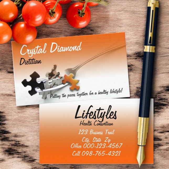 Colorful Healthy Life Professional Occupation Business Card (front  and back business card template )
