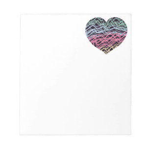 Colorful Heart Motif Notepad