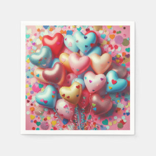 Colorful heart napkins! napkin