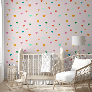 Colorful Heart Pattern Wallpaper