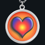 COLORFUL HEART SILVER PLATED NECKLACE<br><div class="desc">Colourful and vibrant hearts</div>