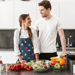Colorful Hearts Apron