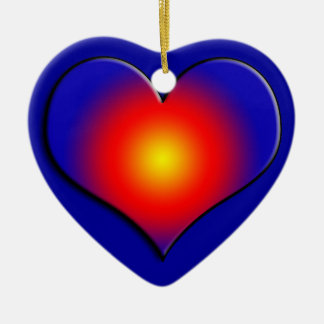COLORFUL HEARTS CERAMIC TREE DECORATION